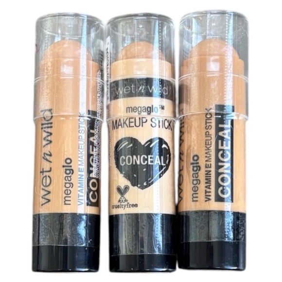 Makeup Stick Concealer Cream Wet n Wild MegaGlo You’re A Natural 3Pc Bundle Set - Picture 7 of 11